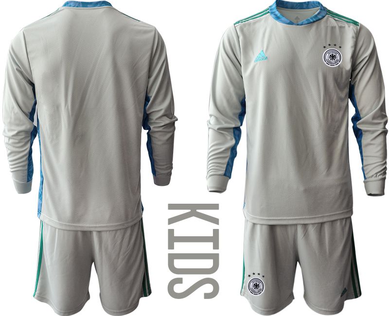 Youth 2021 World Cup National Germany gray long sleeve goalkeeper Soccer Jerseys